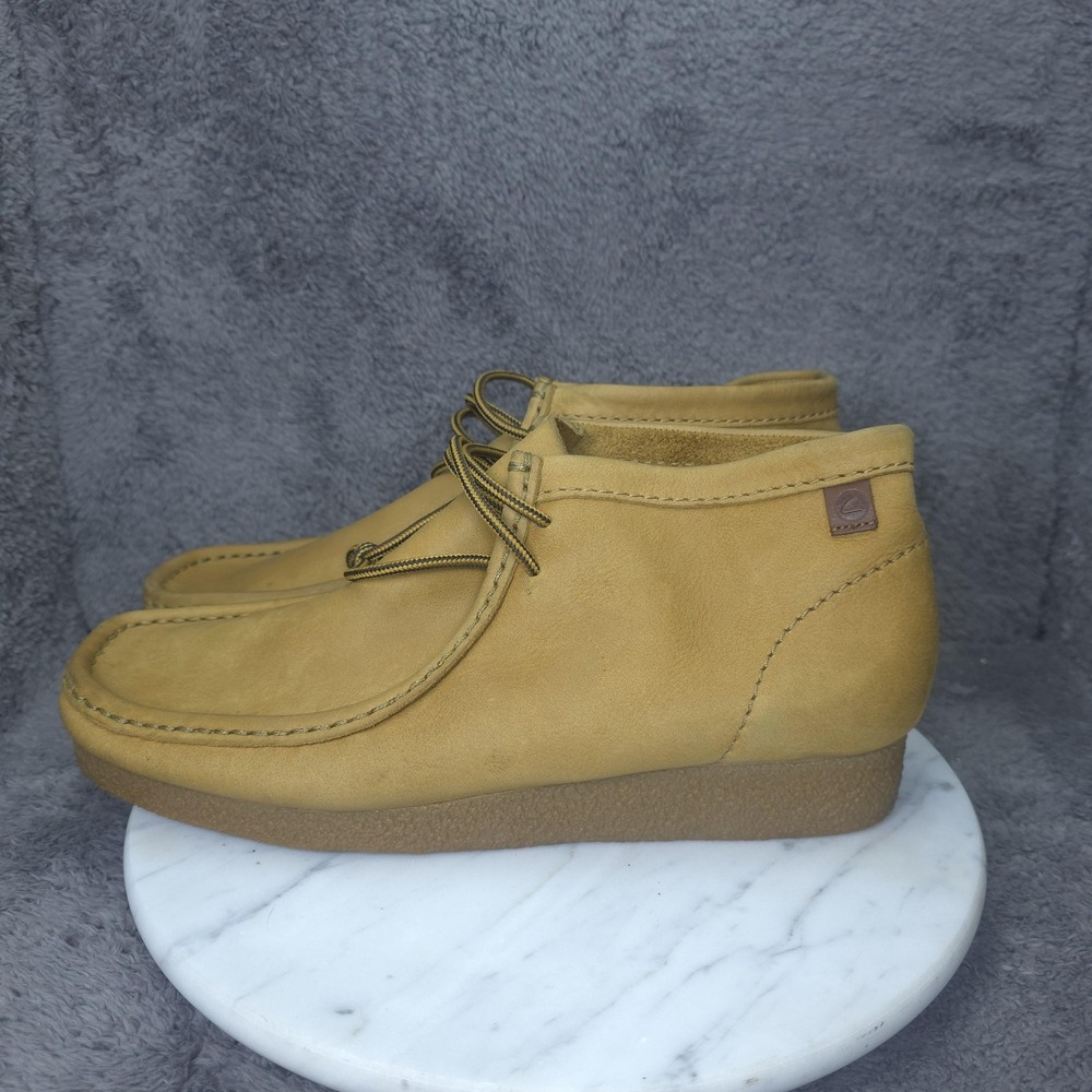 Clarks Shoes Mens Size 10.5 Brown Nubuck Lace Up Moccasin Crepe Sole Casual - Picture 3 of 12